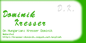 dominik kresser business card